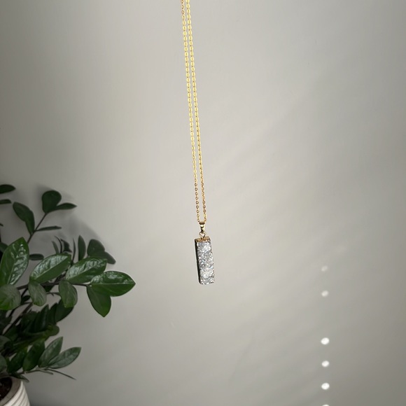 Druzy Bar Necklace - Picture 3 of 5